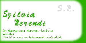 szilvia merendi business card